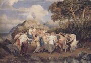 Joshua Cristall Nymphs and shepherds dancing (mk47) oil painting on canvas